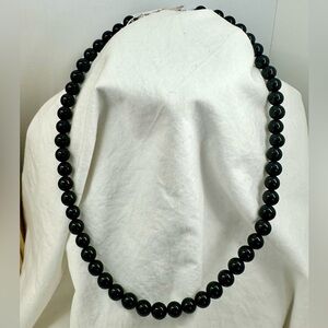 JAY KING DRT Desert Rose Trading Sterling Silver Black Onyx Beaded Necklace